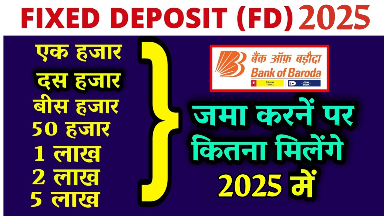 Bank of baroda new fd rates 2025
